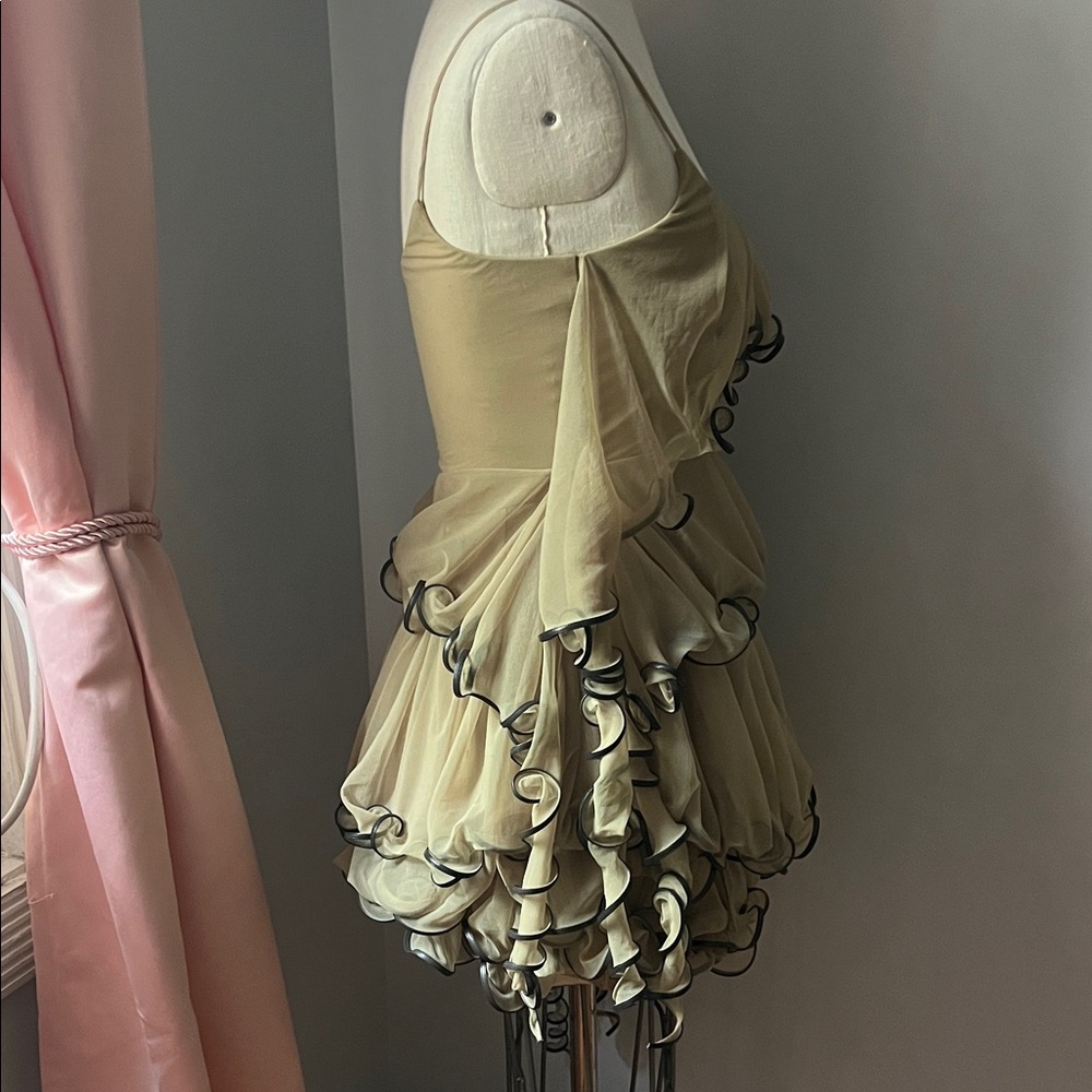 Tory Burch Olive Green Strappy Octopus Mini Dress - Picture 3 of 5